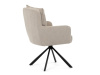 HC-X1128 LAN2, jídelní otočné křeslo, černá / látka béžová