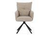 HC-X1128 LAN2, jídelní otočné křeslo, černá / látka béžová