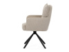 HC-X1128 LAN2, jídelní otočné křeslo, černá / látka béžová