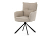 HC-X1128 LAN2, jídelní otočné křeslo, černá / látka béžová
