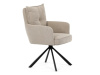 HC-X1128 LAN2, jídelní otočné křeslo, černá / látka béžová