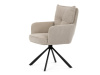 HC-X1128 LAN2, jídelní otočné křeslo, černá / látka béžová