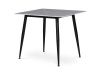 HT-398M GREY, jídelní stůl 80x80cm, černá / šedý mramor