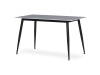 HT-403M GREY, jídelní stůl 130x70cm, černá / slinutý kámen