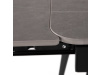 HT-405M GREY, jídelní stůl rozkládací 120+30+30x80cm, černý lak / keramika šedý mramor