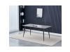 HT-406M GREY, jídelní stůl 160x90cm, černá / slinutý kámen