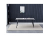 HT-406M GREY, jídelní stůl 160x90cm, černá / slinutý kámen