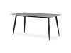 HT-406M GREY, jídelní stůl 160x90cm, černá / slinutý kámen