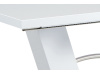 HT-510 WT, jídelní stůl rozkládací 120-160x80cm, broušený nerez / bílý lesk