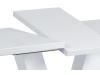 HT-510 WT, jídelní stůl rozkládací 120-160x80cm, broušený nerez / bílý lesk