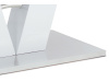 HT-510 WT, jídelní stůl rozkládací 120-160x80cm, broušený nerez / bílý lesk