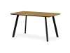 HT-531 OAK, jídelní stůl 140x80cm, černý lak / dub