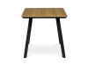HT-531 OAK, jídelní stůl 140x80cm, černý lak / dub