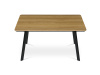 HT-531 OAK, jídelní stůl 140x80cm, černý lak / dub