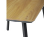 HT-531 OAK, jídelní stůl 140x80cm, černý lak / dub