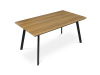 HT-532 OAK, jídelní stůl 160x90cm, černý lak / dub