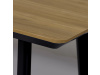 HT-532 OAK, jídelní stůl 160x90cm, černý lak / dub