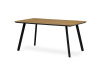 HT-532 OAK, jídelní stůl 160x90cm, černý lak / dub