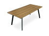 HT-533 OAK, jídelní stůl 180x90cm, černý lak / dub