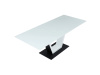 HT-D1931 WT, jídelní rozkládací stůl 160-210x90cm, bílý lak / sklo