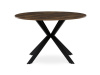 HT-F4120 OLW, jídelní stůl pr. 120cm, černá / staré dřevo