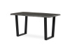 HT-F4214 GREY, jídelní stůl 140x80cm, černý lak / dub šedý