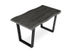 HT-F4214 GREY, jídelní stůl 140x80cm, černý lak / dub šedý