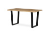 HT-F4214 OAK, jídelní stůl 140x80cm, černý lak / dub divoký