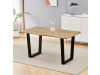 HT-F4214 OAK, jídelní stůl 140x80cm, černý lak / dub divoký