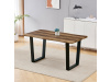 HT-F4214 OLW, jídelní stůl 140x80cm, černý lak / staré dřevo
