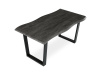 HT-F4216 GREY, jídelní stůl 160x90cm, černý lak / dub šedý
