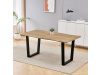 HT-F4216 OAK, jídelní stůl 160x90cm, černý lak / dub divoký