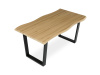 HT-F4216 OAK, jídelní stůl 160x90cm, černý lak / dub divoký