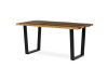 HT-F4216 OLW, jídelní stůl 160x90cm, černý lak / staré dřevo