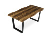 HT-F4216 OLW, jídelní stůl 160x90cm, černý lak / staré dřevo