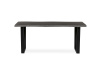 HT-F4218 GREY, jídelní stůl 180x90cm, černý lak / dub šedý