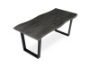 HT-F4218 GREY, jídelní stůl 180x90cm, černý lak / dub šedý