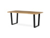 HT-F4218 OAK, jídelní stůl 180x90cm, černý lak / dub divoký