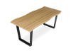 HT-F4218 OAK, jídelní stůl 180x90cm, černý lak / dub divoký
