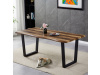 HT-F4218 OLW, jídelní stůl 180x90cm, černý lak / staré dřevo