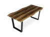HT-F4218 OLW, jídelní stůl 180x90cm, černý lak / staré dřevo