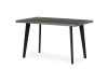HT-F4413 GREY, jídelní stůl 130x80cm, černý lak / dub šedý