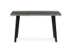 HT-F4413 GREY, jídelní stůl 130x80cm, černý lak / dub šedý