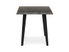 HT-F4413 GREY, jídelní stůl 130x80cm, černý lak / dub šedý
