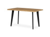 HT-F4413 OAK, jídelní stůl 130x80cm, černý lak / dub divoký