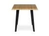 HT-F4413 OAK, jídelní stůl 130x80cm, černý lak / dub divoký