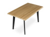 HT-F4413 OAK, jídelní stůl 130x80cm, černý lak / dub divoký