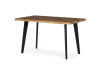 HT-F4413 OLW, jídelní stůl 130x80cm, černý lak / staré dřevo