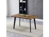 HT-F4413 OLW, jídelní stůl 130x80cm, černý lak / staré dřevo