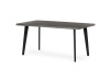 HT-F4416 GREY, jídelní stůl 160x90cm, černý lak / dub šedý